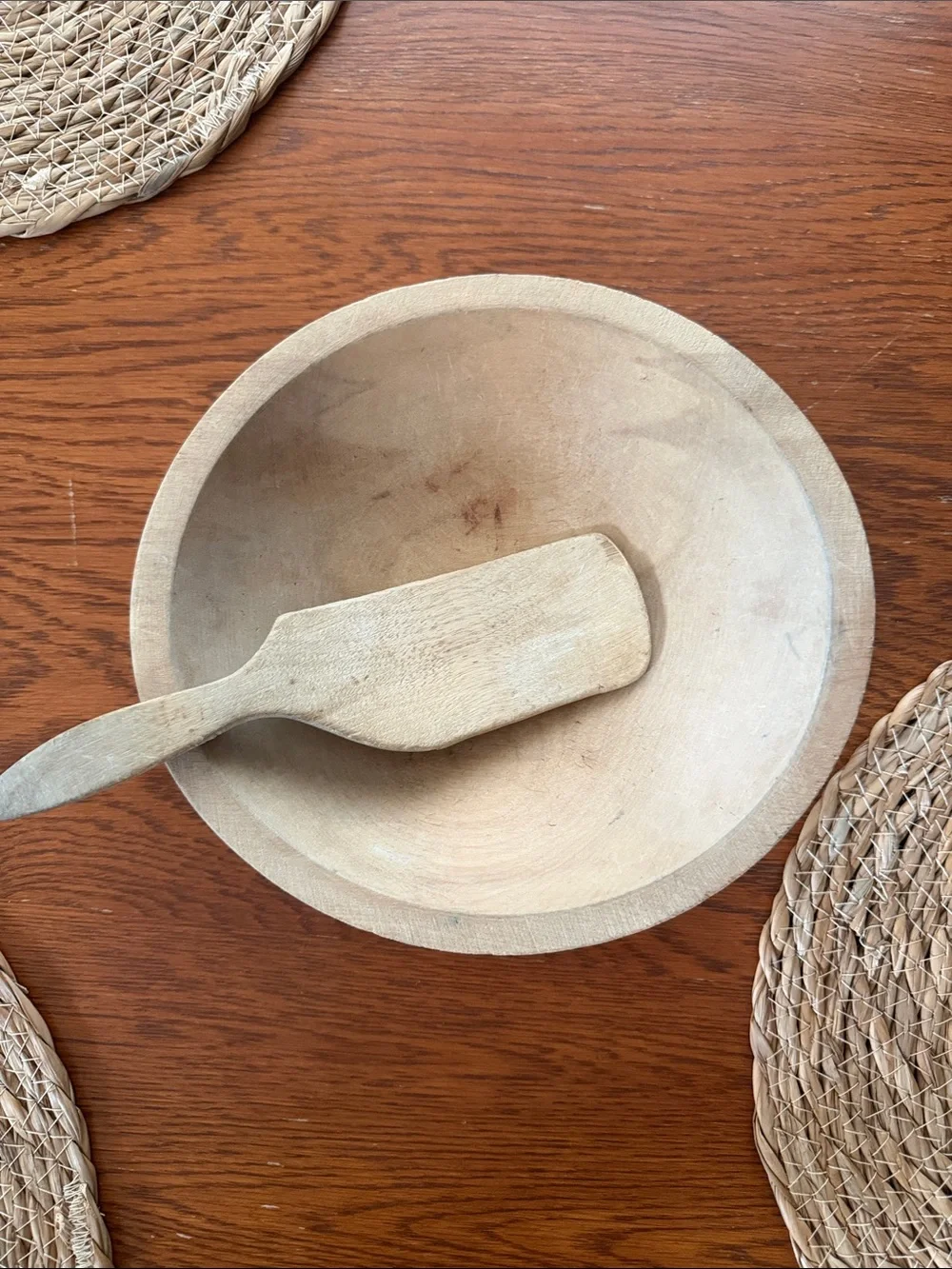 Vintage Munising Wooden Bowl and Spoon